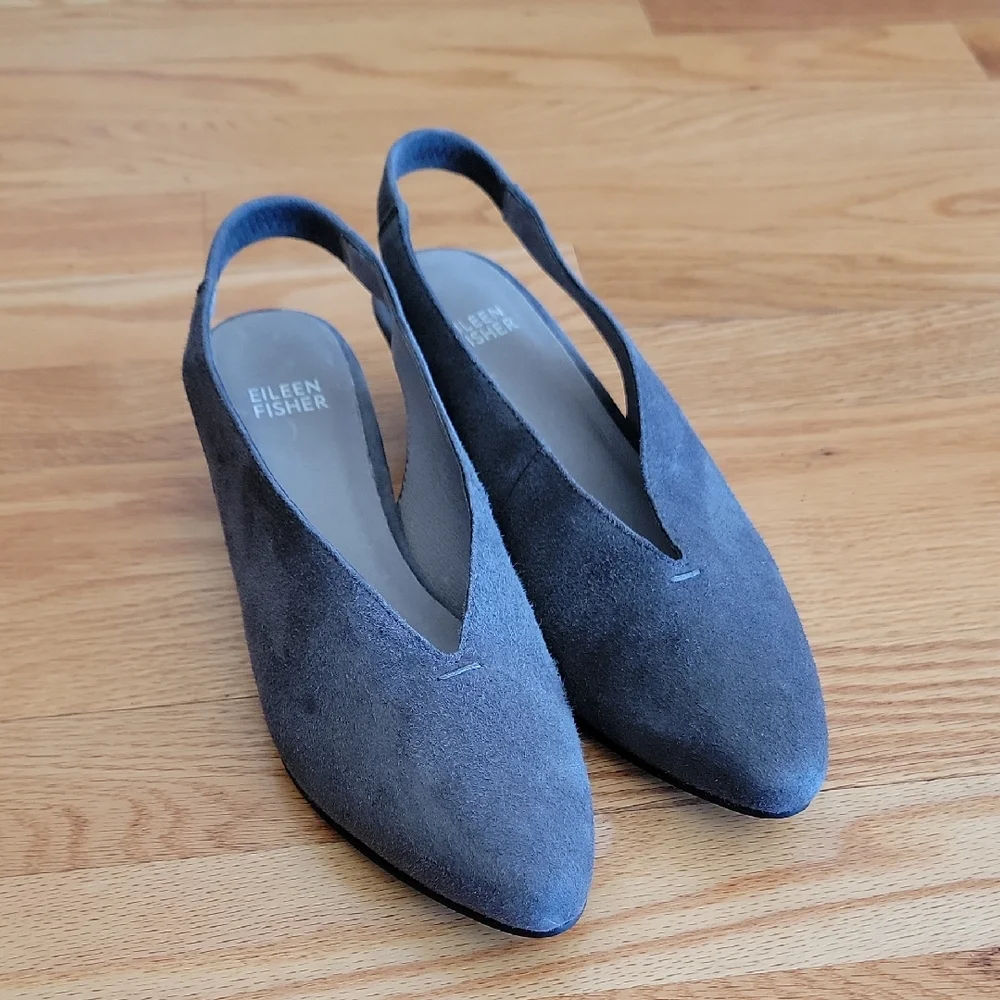 Eileen Fisher Vero Cuoio Leather Shoes - Picture 1 of 15